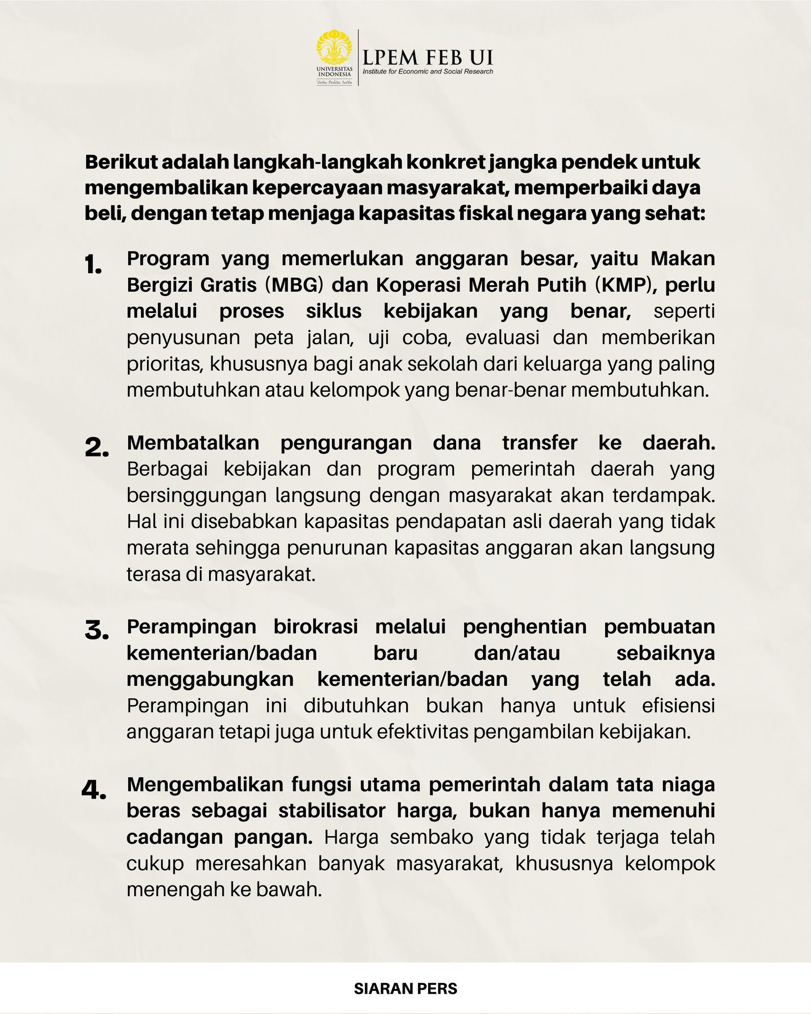 alt siaran pers LPEM FEB UI