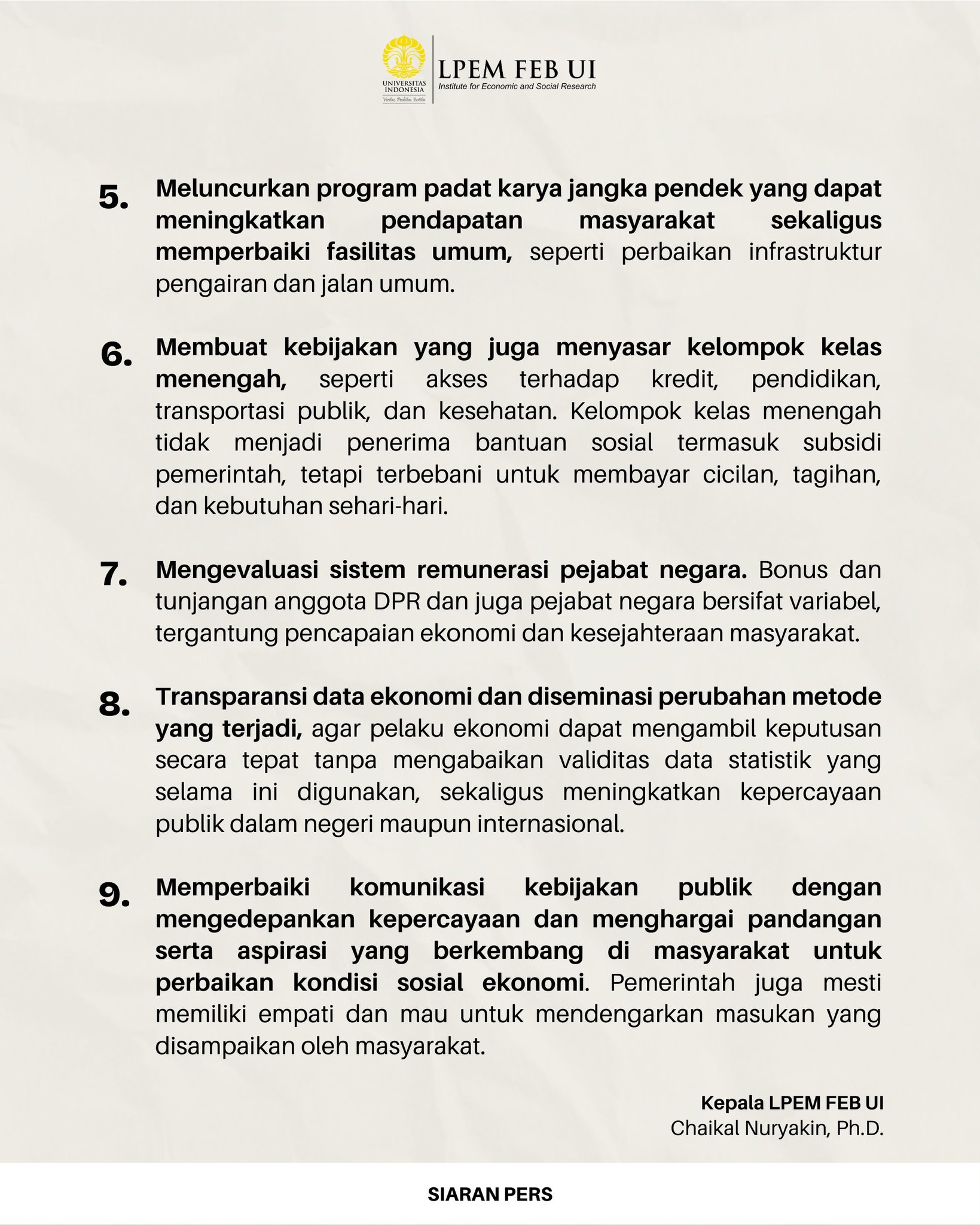 alt siaran pers LPEM FEB UI